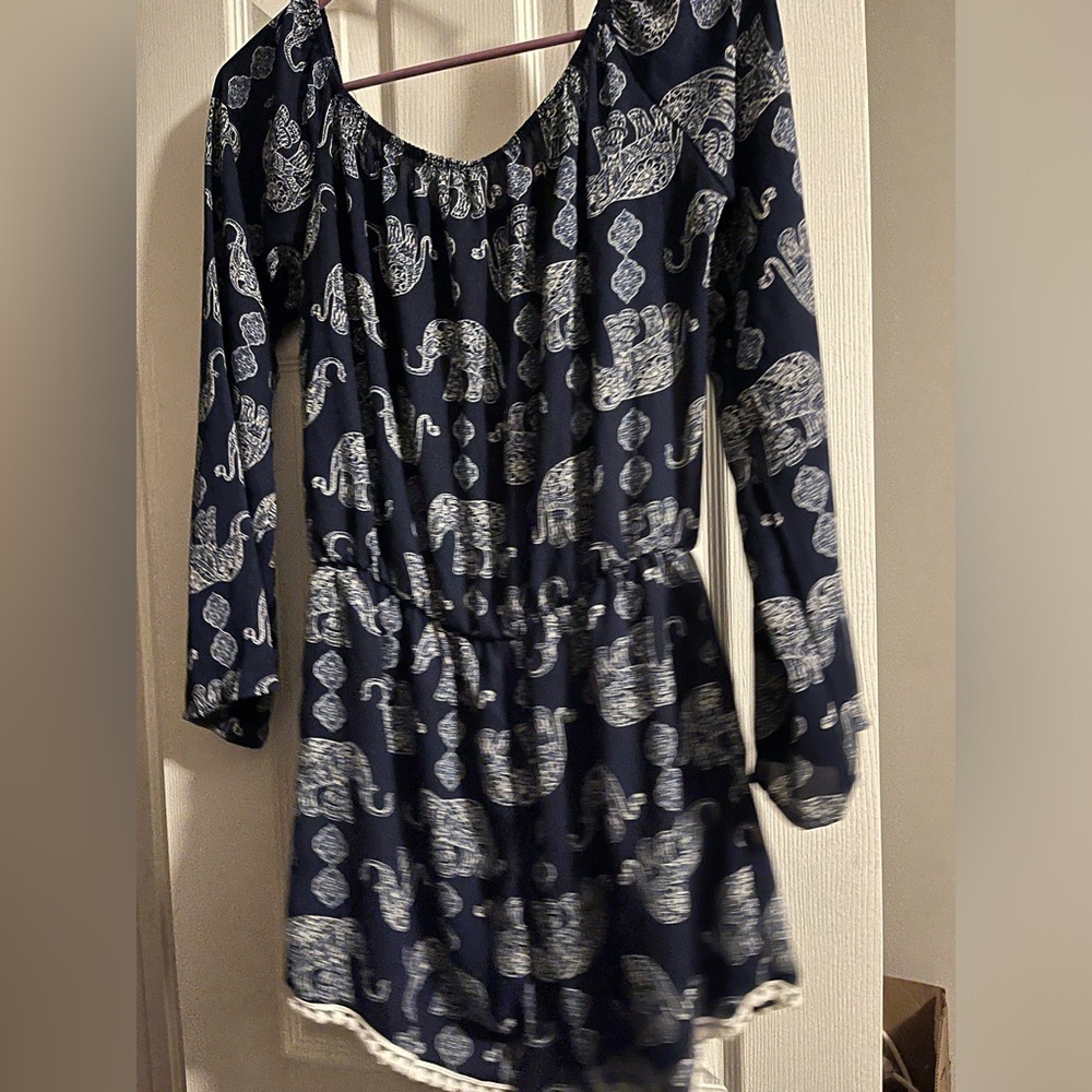 Blue romper shorts